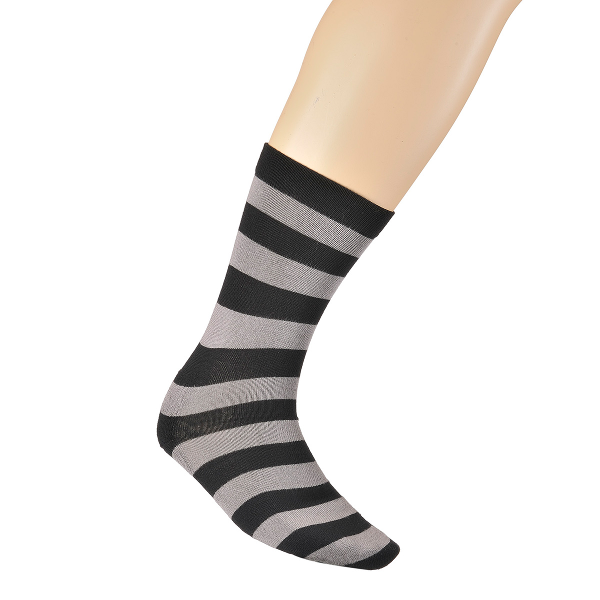 Bamboo Socks Black Grey Stripe