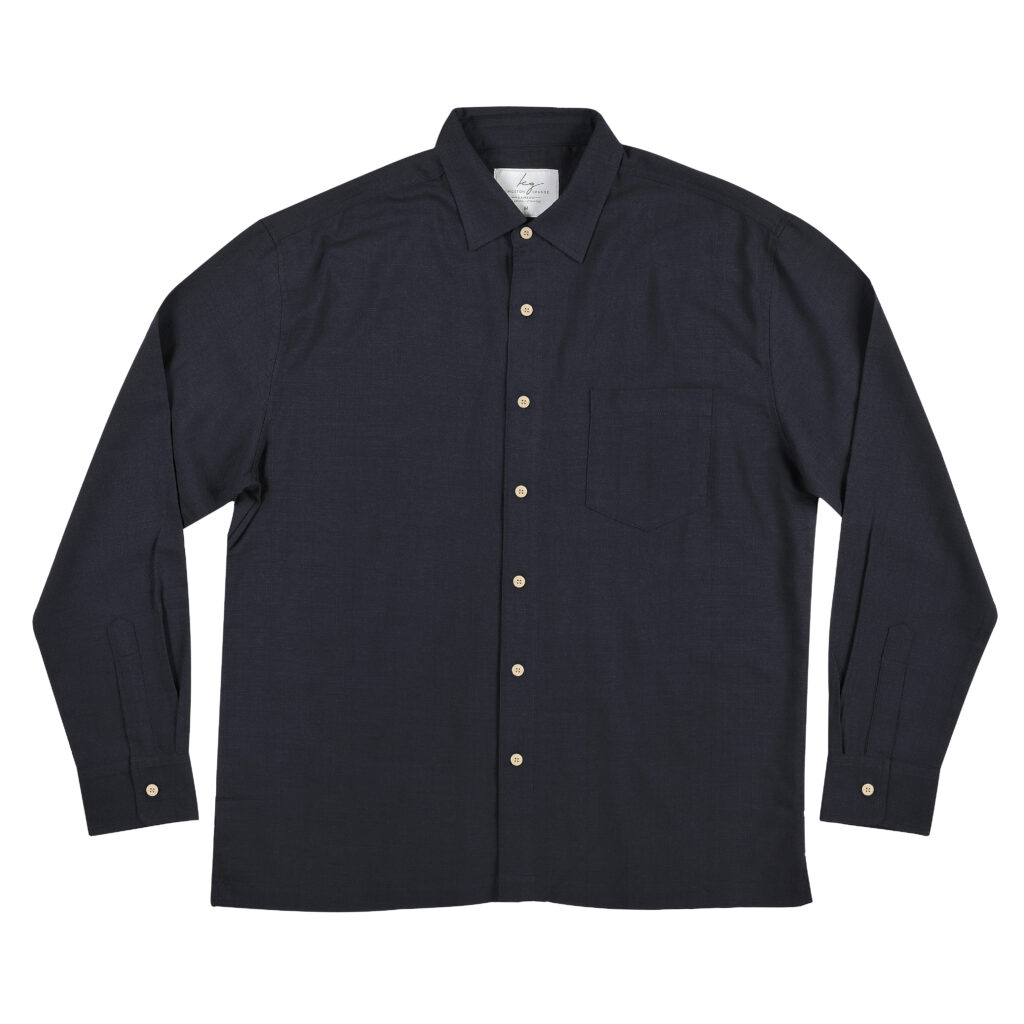 Men's Long Sleeve Bamboo Shirt Navy