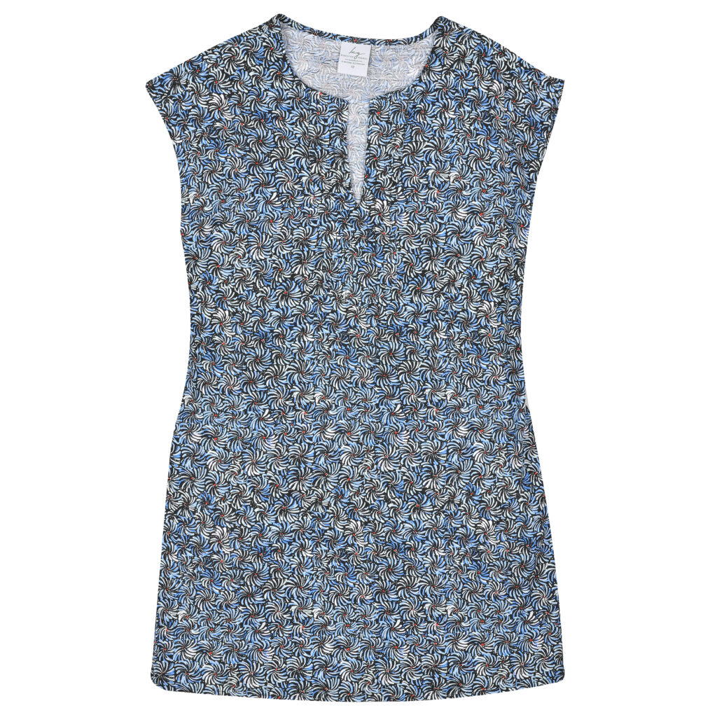 Ladies Bamboo Dress Blue Banana