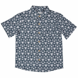 Cart 2 Kids Short Sleeve Bamboo Shirt - Asanoha