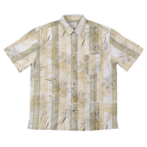 Men's Short Sleeve Bamboo Shirt - Khaki Fern